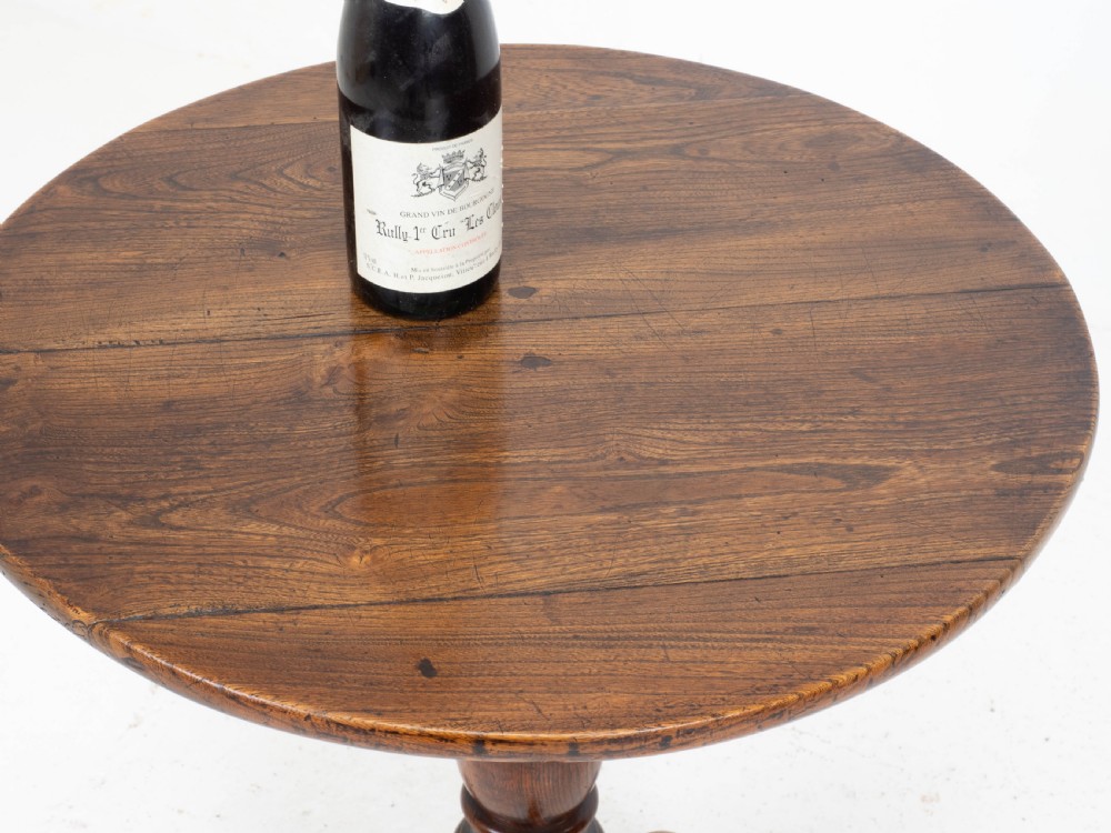 Country George III Elm Wine Tripod Table C1770 (Georgian Side Occasional) View VIII