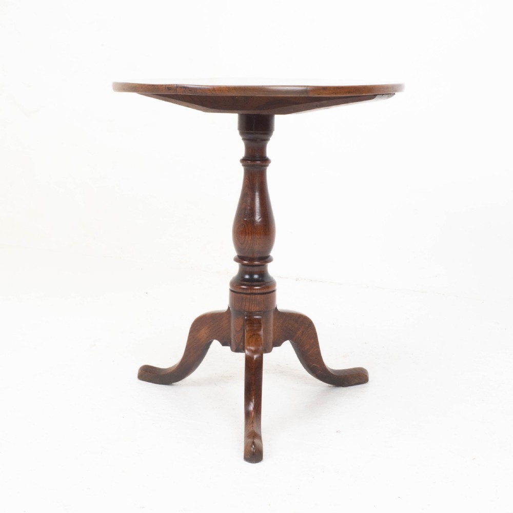 Country George III Elm Wine Tripod Table C1770 (Georgian Side Occasional) View IX