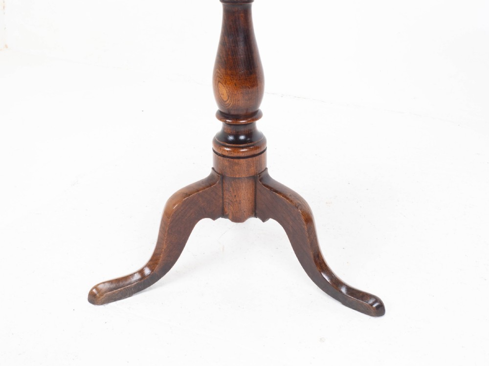 Country George III Elm Wine Tripod Table C1770 (Georgian Side Occasional) View XI