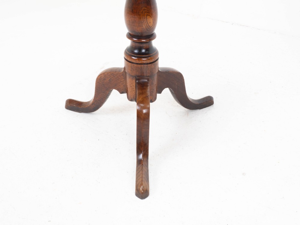 Country George III Elm Wine Tripod Table C1770 (Georgian Side Occasional) View XVI
