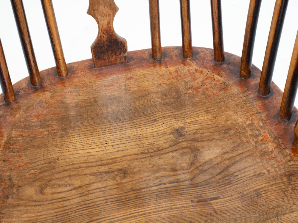 C19th Low Bow Back Elm & Ash Windsor Armchair (Chair Carver) View XIX