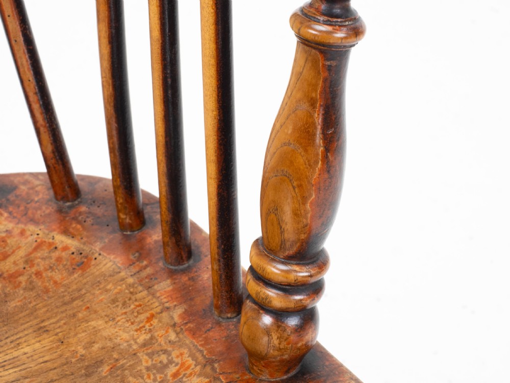 C19th Low Bow Back Elm & Ash Windsor Armchair (Chair Carver) View XXI