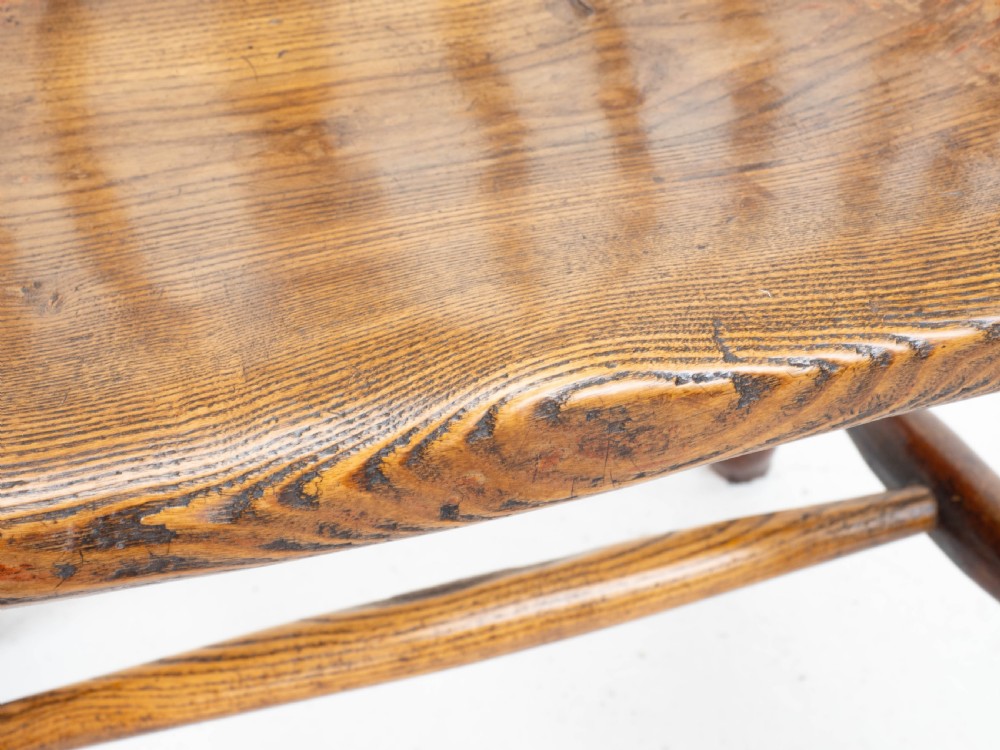 C19th Low Bow Back Elm & Ash Windsor Armchair (Chair Carver) View XXII
