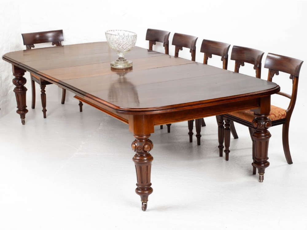Victorian 10ft 12 Seater Mahogany Extending Dining Table C1870 (Joseph Fitter) View II