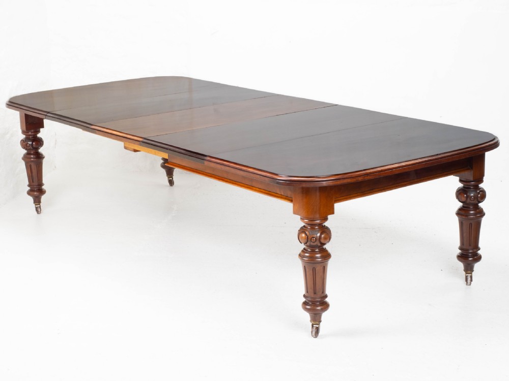 Victorian 10ft 12 Seater Mahogany Extending Dining Table C1870 (Joseph Fitter) View V
