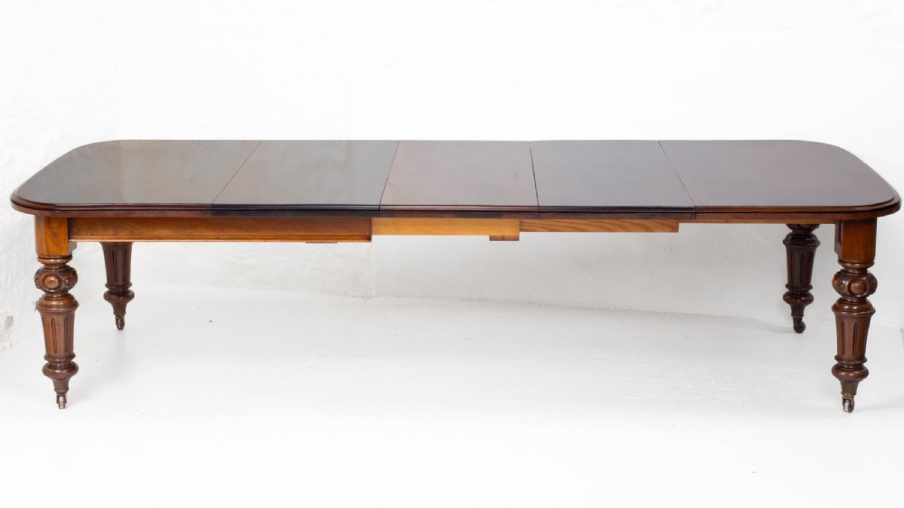Victorian 10ft 12 Seater Mahogany Extending Dining Table C1870 (Joseph Fitter) View VI