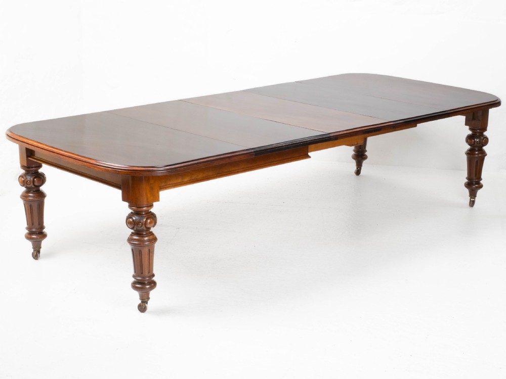Victorian 10ft 12 Seater Mahogany Extending Dining Table C1870 (Joseph Fitter) View VII