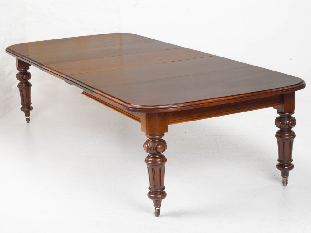 Victorian 10ft 12 Seater Mahogany Extending Dining Table C1870 (Joseph Fitter) View VIII