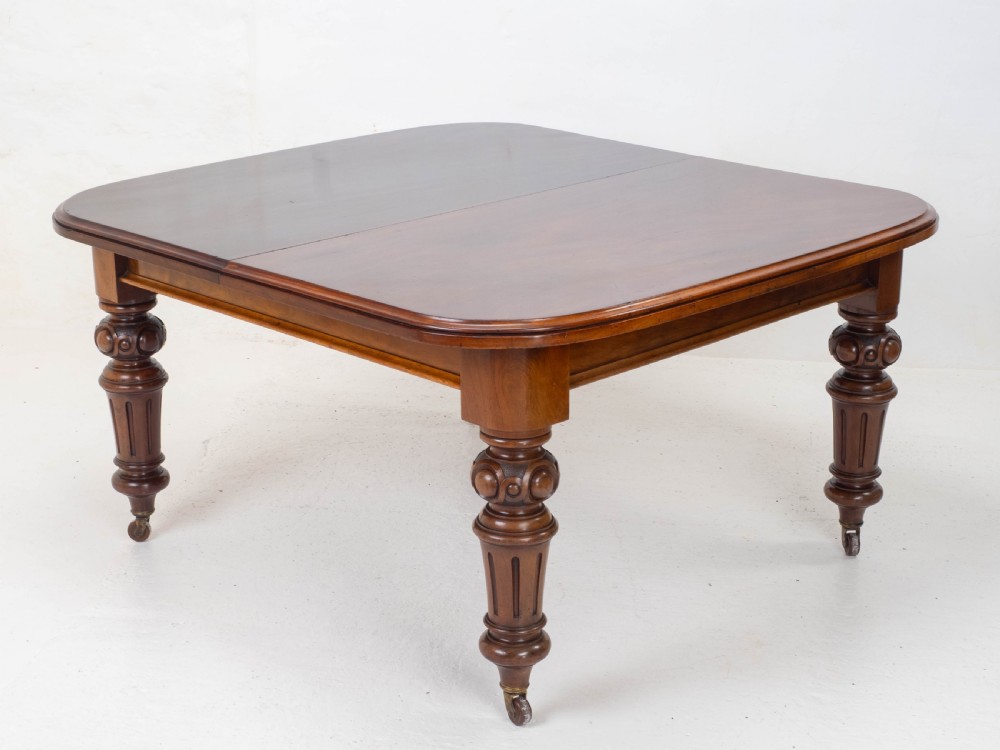 Victorian 10ft 12 Seater Mahogany Extending Dining Table C1870 (Joseph Fitter) View XII