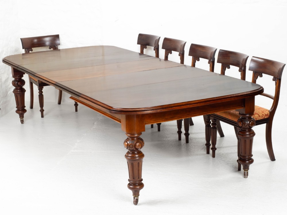 Victorian 10ft 12 Seater Mahogany Extending Dining Table C1870 (Joseph Fitter) View XVI