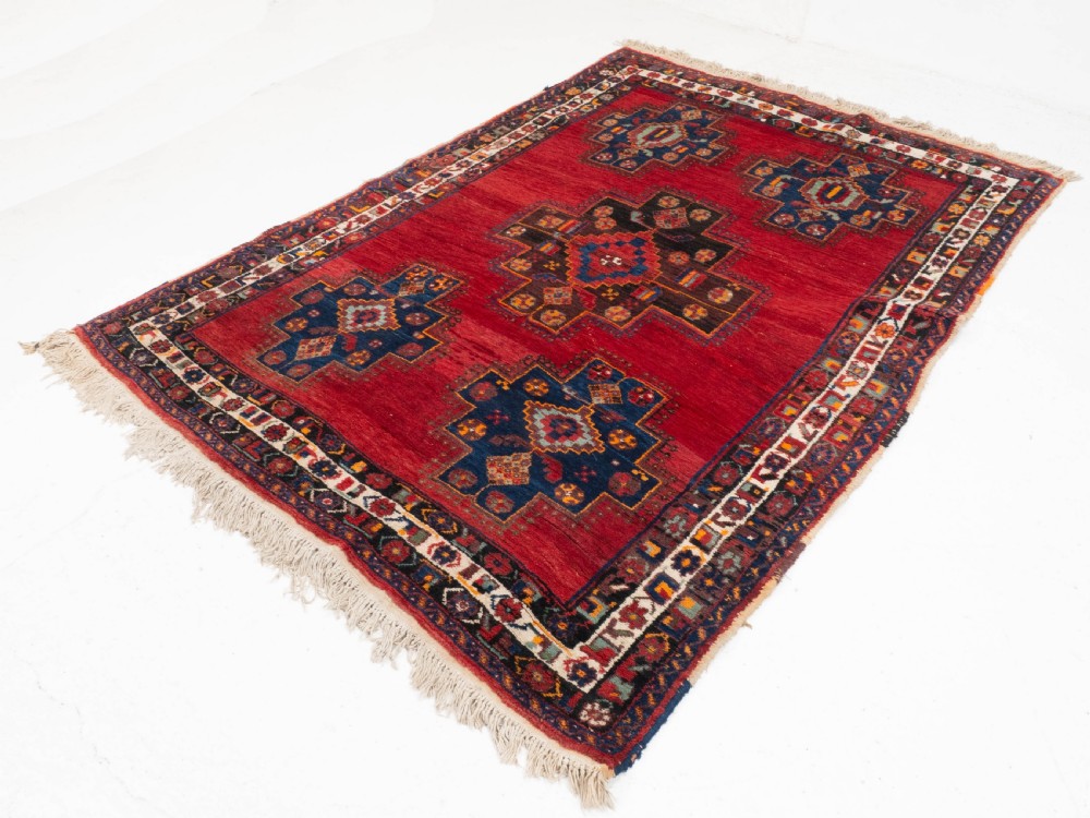 Afshar Tribal Persian Handwoven Rug 7'7
