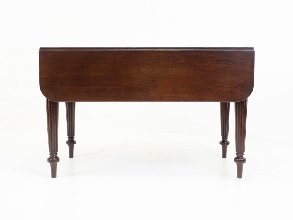 Regency Mahogany Plum Pudding Pembroke Drop Leaf Breakfast Dining Table View V