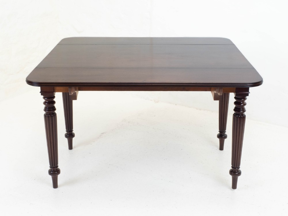 Regency Mahogany Plum Pudding Pembroke Drop Leaf Breakfast Dining Table View VI