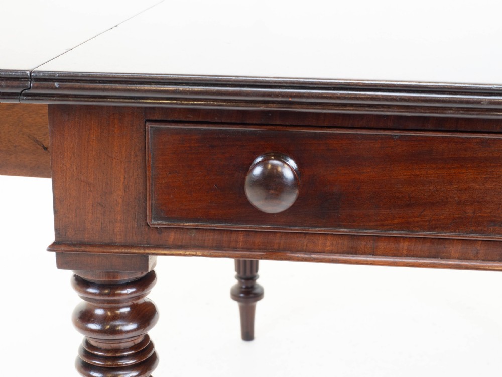 Regency Mahogany Plum Pudding Pembroke Drop Leaf Breakfast Dining Table View XII
