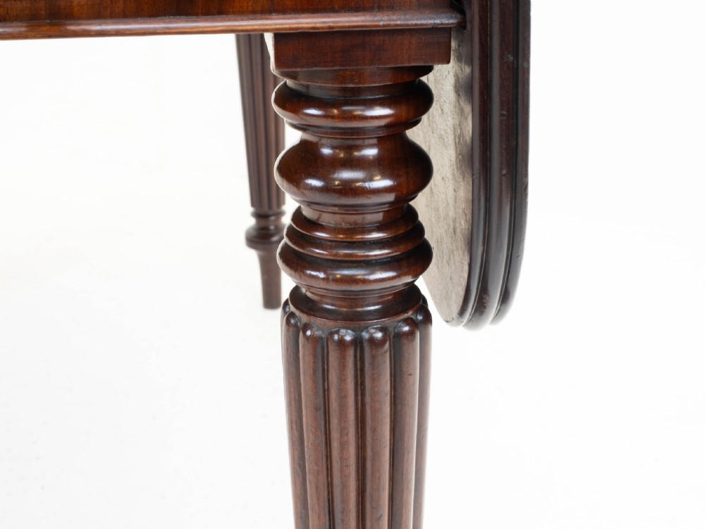Regency Mahogany Plum Pudding Pembroke Drop Leaf Breakfast Dining Table View XIV