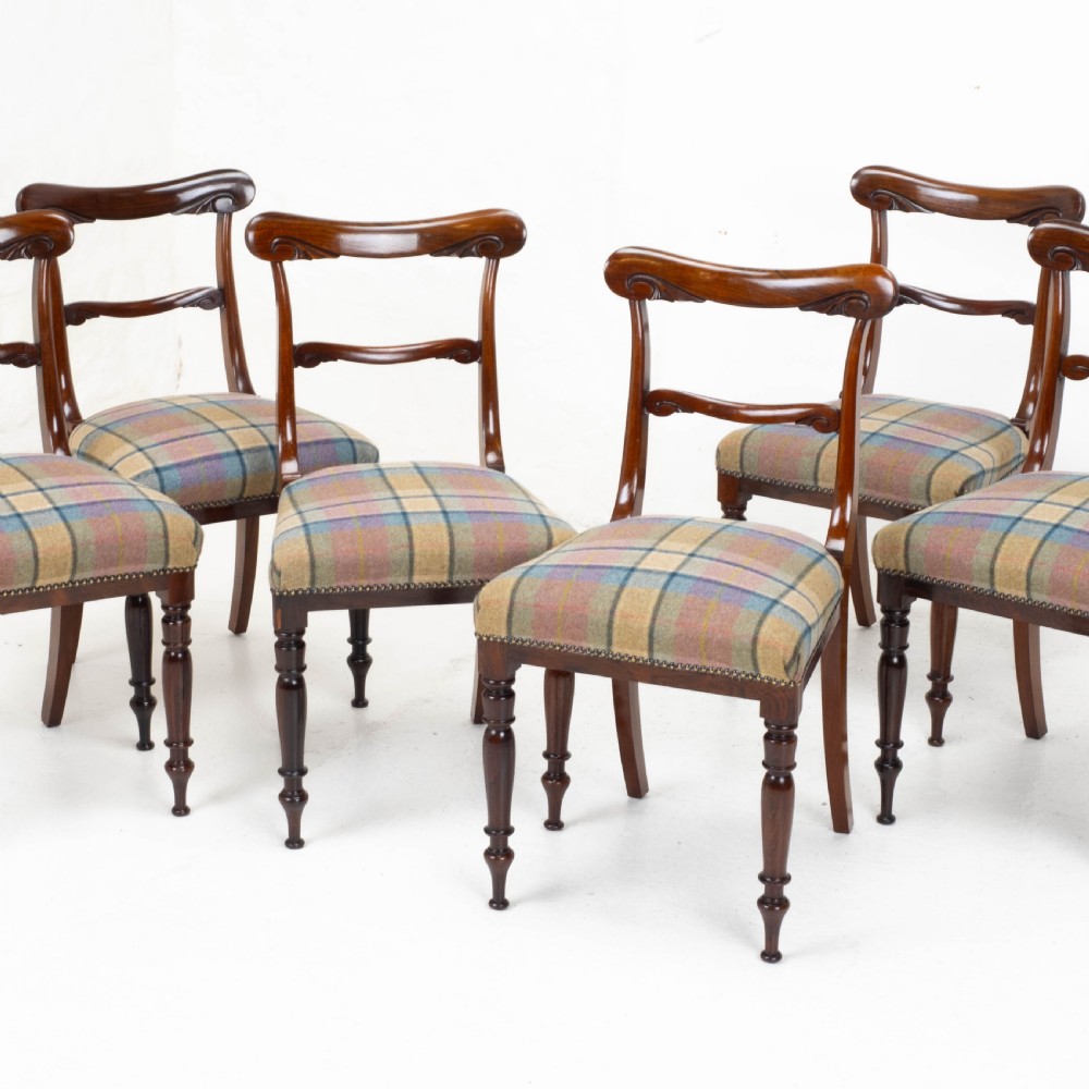 Victorian Set of 6 Rosewood Dining Chairs C1860