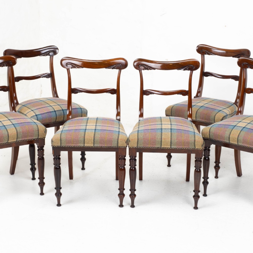 Victorian Set of 6 Rosewood Dining Chairs C1860 View II