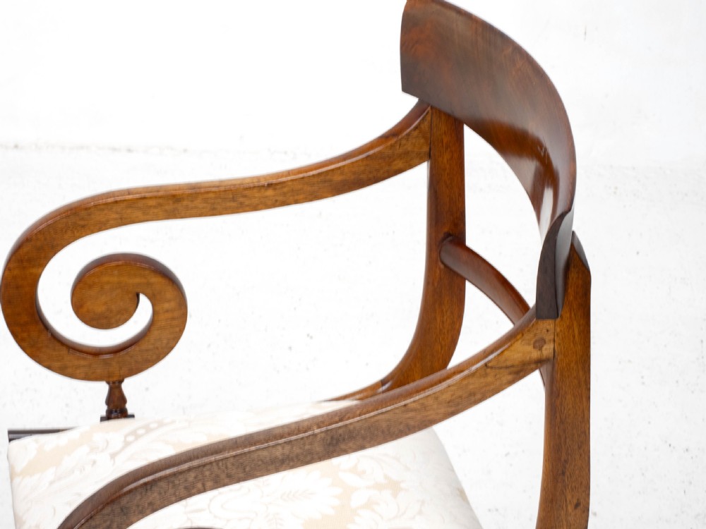 Victorian Set of 8 Mahogany Bar Back Dining Chairs Carvers C1850 View XII