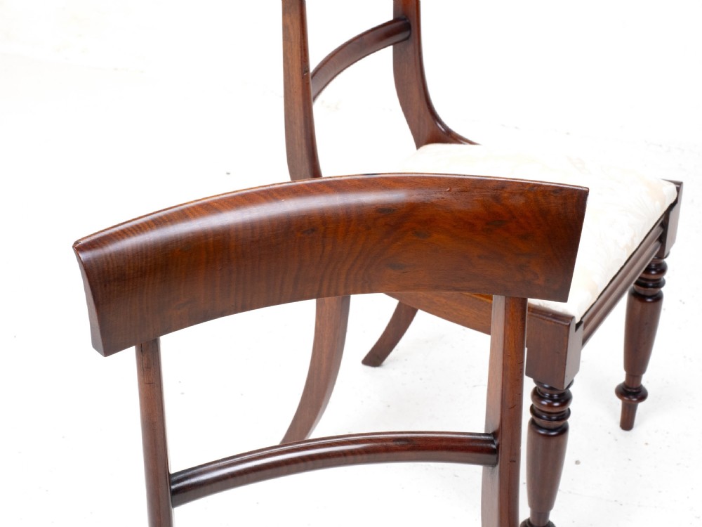 Victorian Set of 8 Mahogany Bar Back Dining Chairs Carvers C1850 View XVI