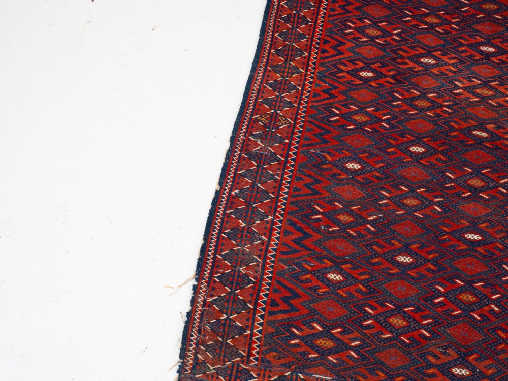 Yomut Turkmen Pallas Soumak Kilim Carpet 367x185cm (12' x 6' Rug) View VII
