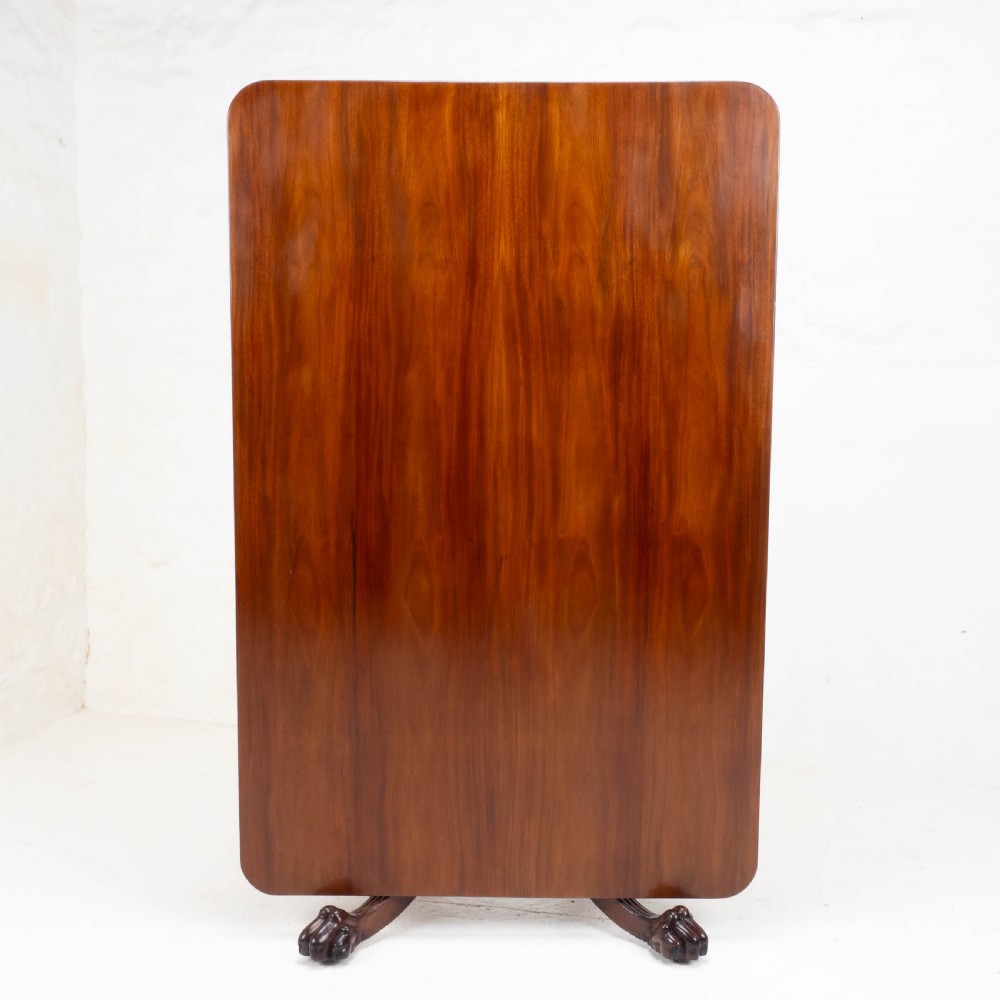Regency Mahogany Tilt-Top Rectangular Paw & Claw Breakfast Dining Table C1810 View III
