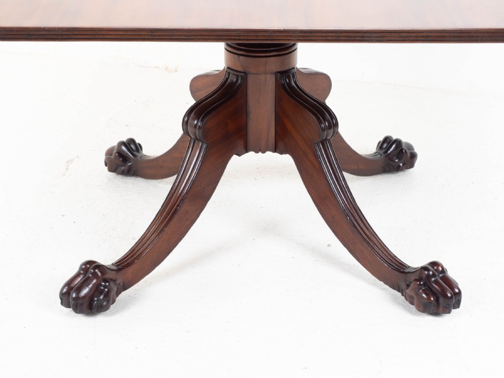 Regency Mahogany Tilt-Top Rectangular Paw & Claw Breakfast Dining Table C1810 View VI