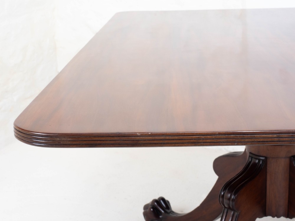 Regency Mahogany Tilt-Top Rectangular Paw & Claw Breakfast Dining Table C1810 View VIII
