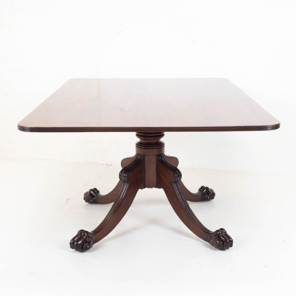 Regency Mahogany Tilt-Top Rectangular Paw & Claw Breakfast Dining Table C1810 View IX