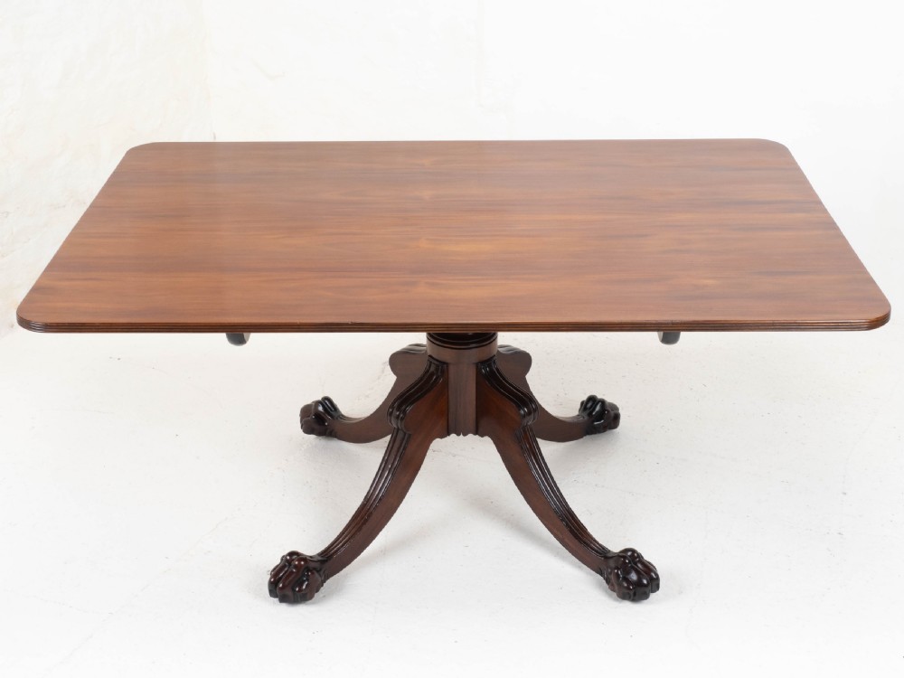 Regency Mahogany Tilt-Top Rectangular Paw & Claw Breakfast Dining Table C1810 View XIV