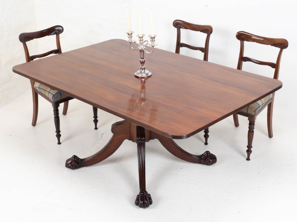 Regency Mahogany Tilt-Top Rectangular Paw & Claw Breakfast Dining Table C1810 View XVIII