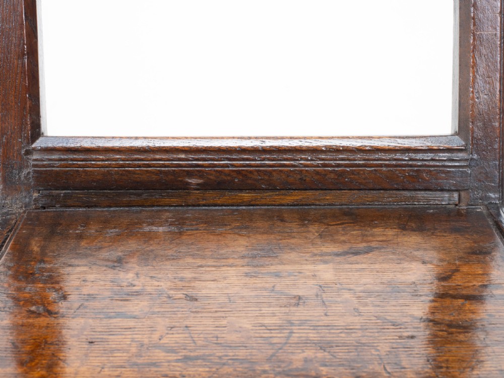 Charles I Early/Mid C17th Dark Oak Carved Panelled Back Stool / Chair (Carolean) View IX