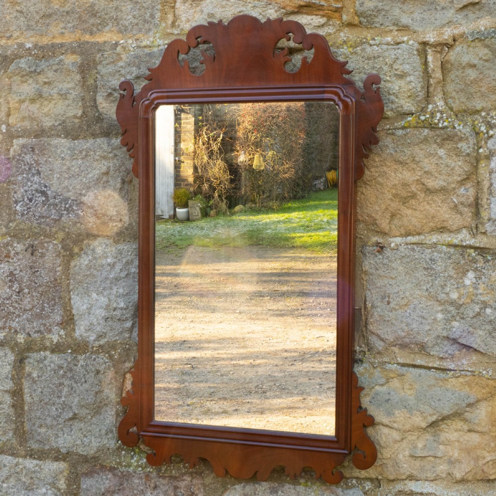 Georgian Fretwork Mahogany Pier Glass Wall Mirror C19th (George III Chippendale)