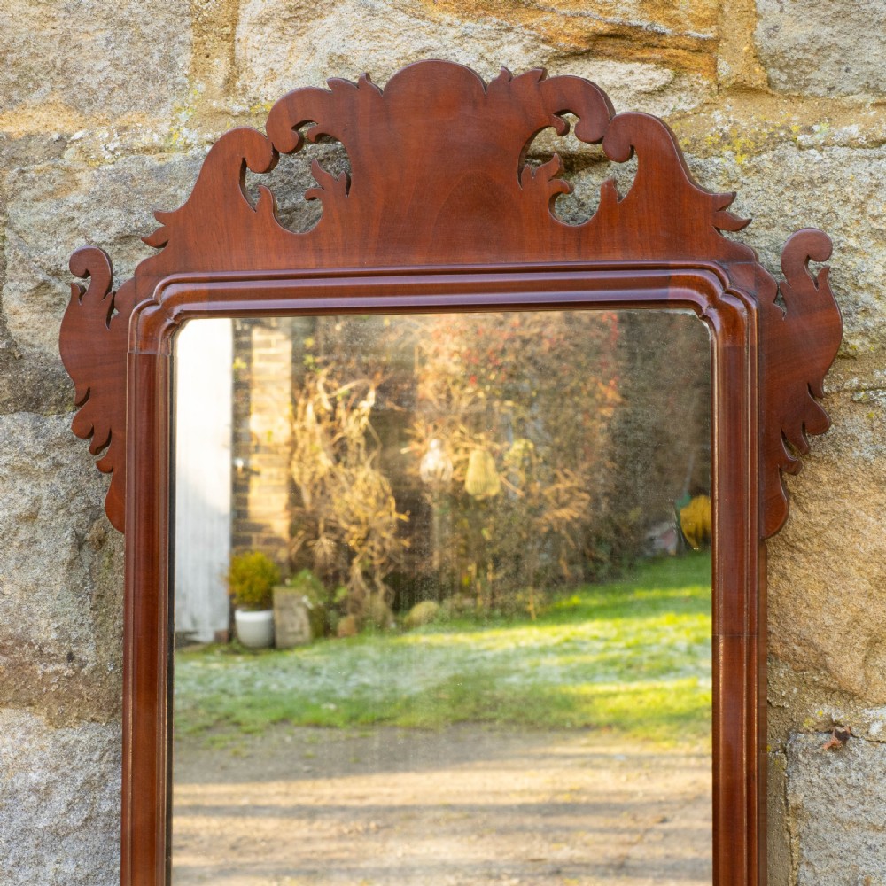 Georgian Fretwork Mahogany Pier Glass Wall Mirror C19th (George III Chippendale) View II