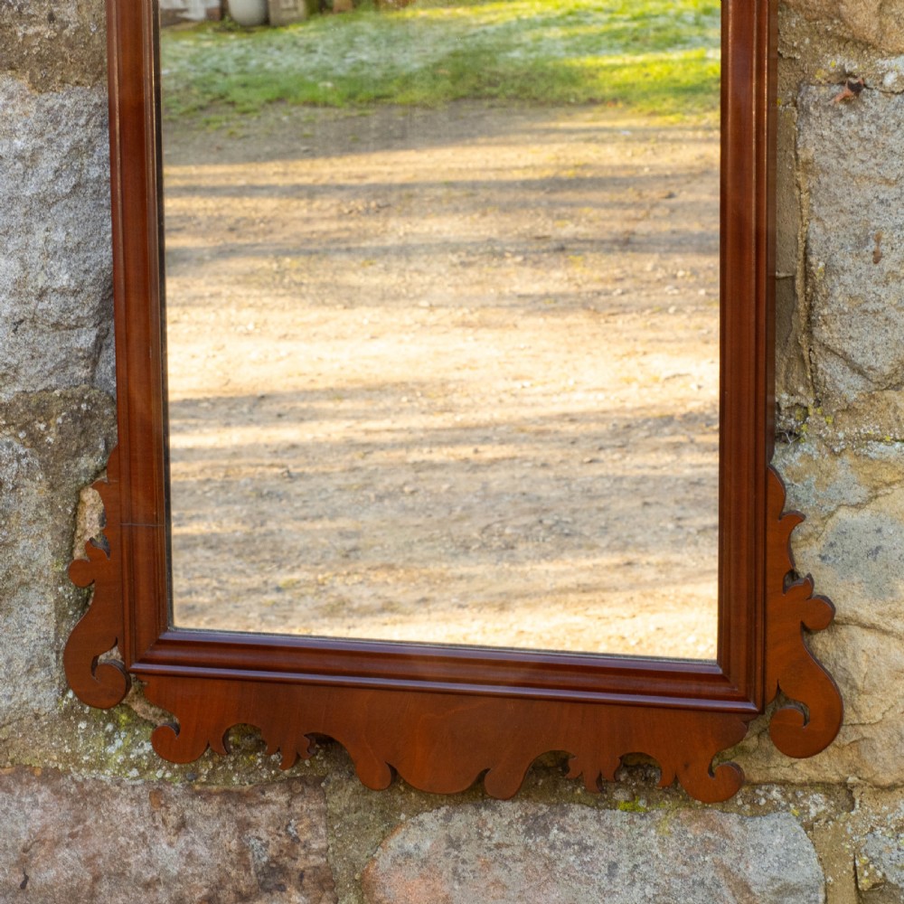 Georgian Fretwork Mahogany Pier Glass Wall Mirror C19th (George III Chippendale) View III