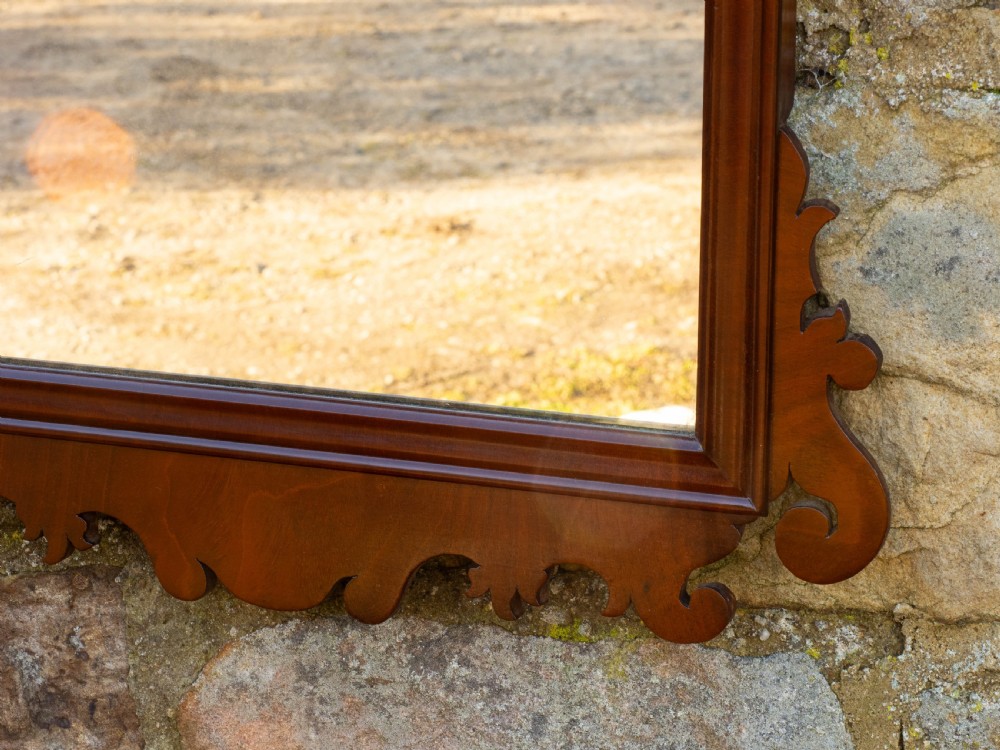 Georgian Fretwork Mahogany Pier Glass Wall Mirror C19th (George III Chippendale) View IV