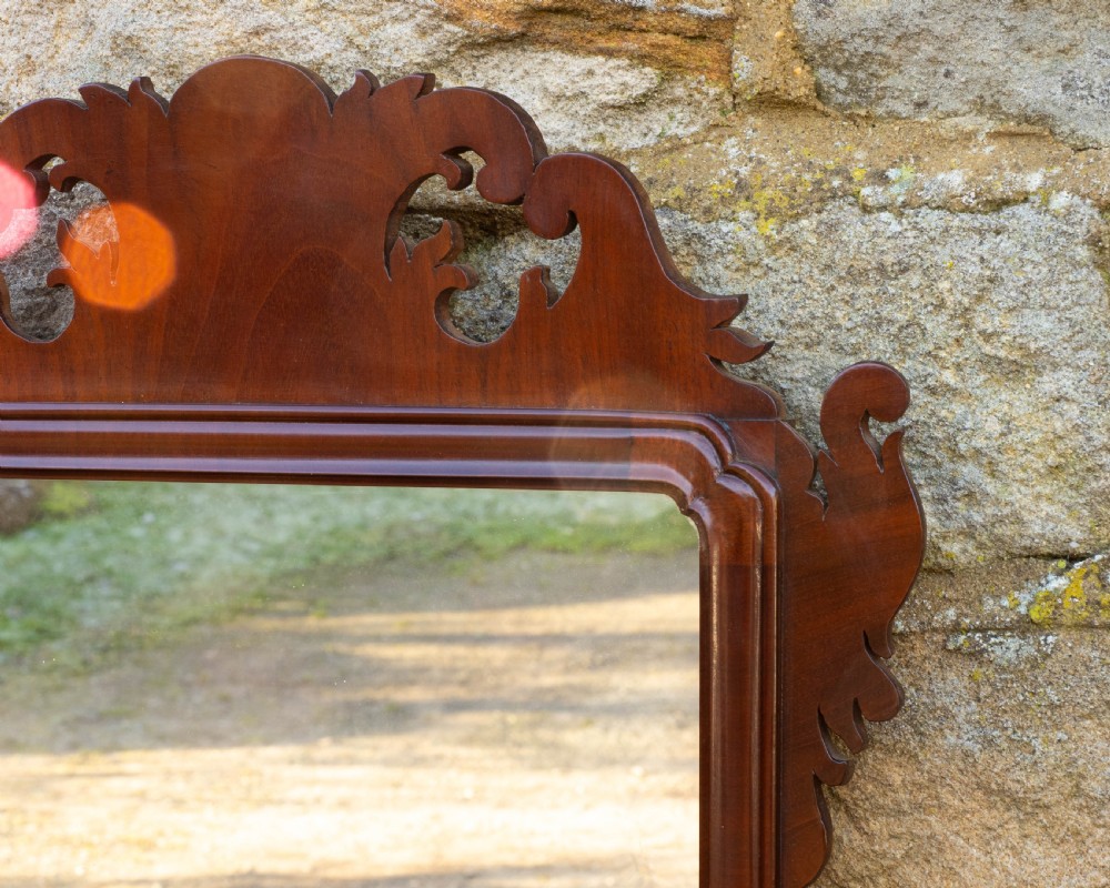 Georgian Fretwork Mahogany Pier Glass Wall Mirror C19th (George III Chippendale) View V