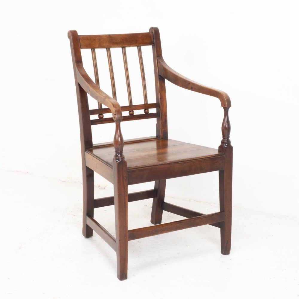 Georgian Fruitwood Country Carver Armchair C1800 (George III Farmhouse) View III