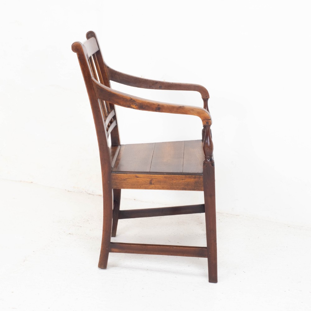 Georgian Fruitwood Country Carver Armchair C1800 (George III Farmhouse) View IV