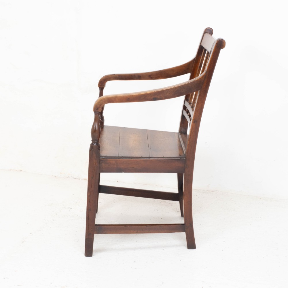Georgian Fruitwood Country Carver Armchair C1800 (George III Farmhouse) View VI
