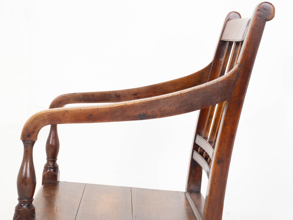 Georgian Fruitwood Country Carver Armchair C1800 (George III Farmhouse) View VII