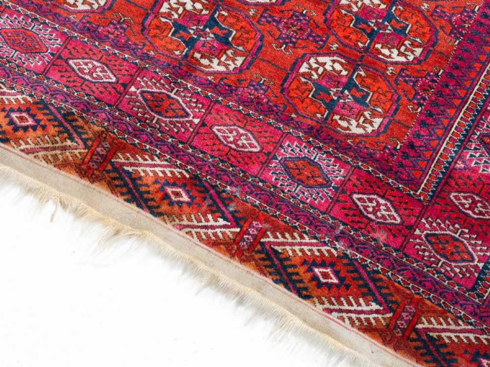 Antique Tekke Turkmen Wedding Rug 4'5'x4' (135x122cm Dowry Marriage) View X