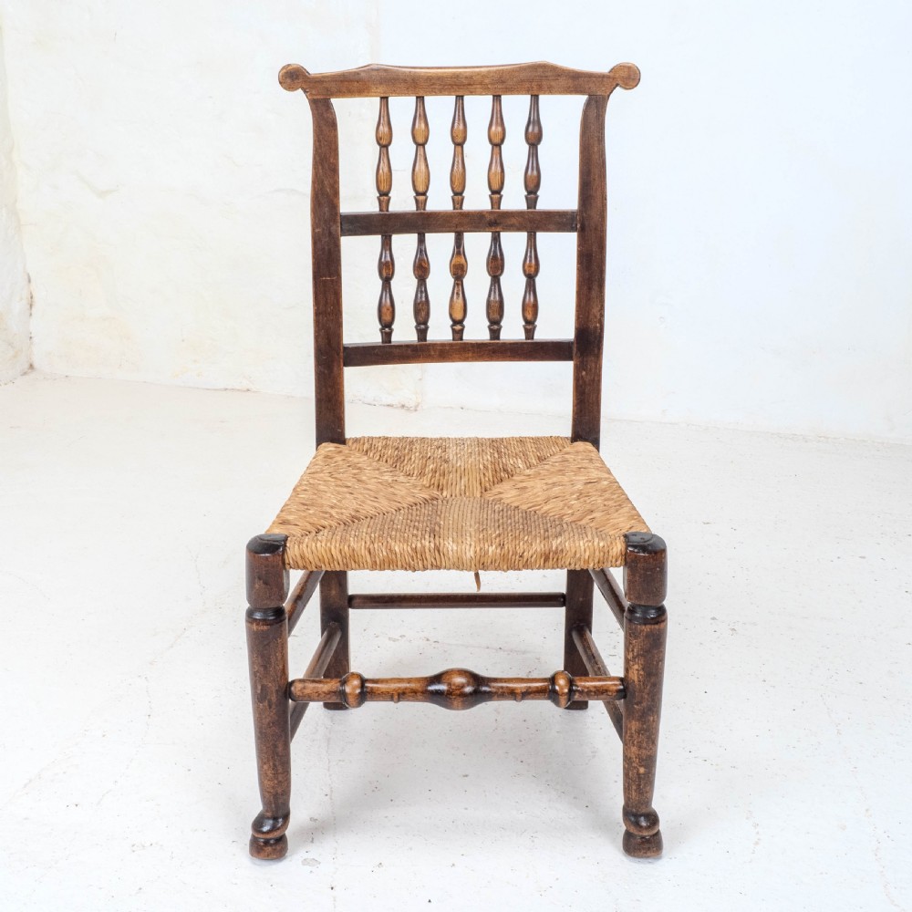 C19th Harlequin Set of 4 Lancashire Country Dining Chairs (Farmhouse Oak Elm Ash) View XI