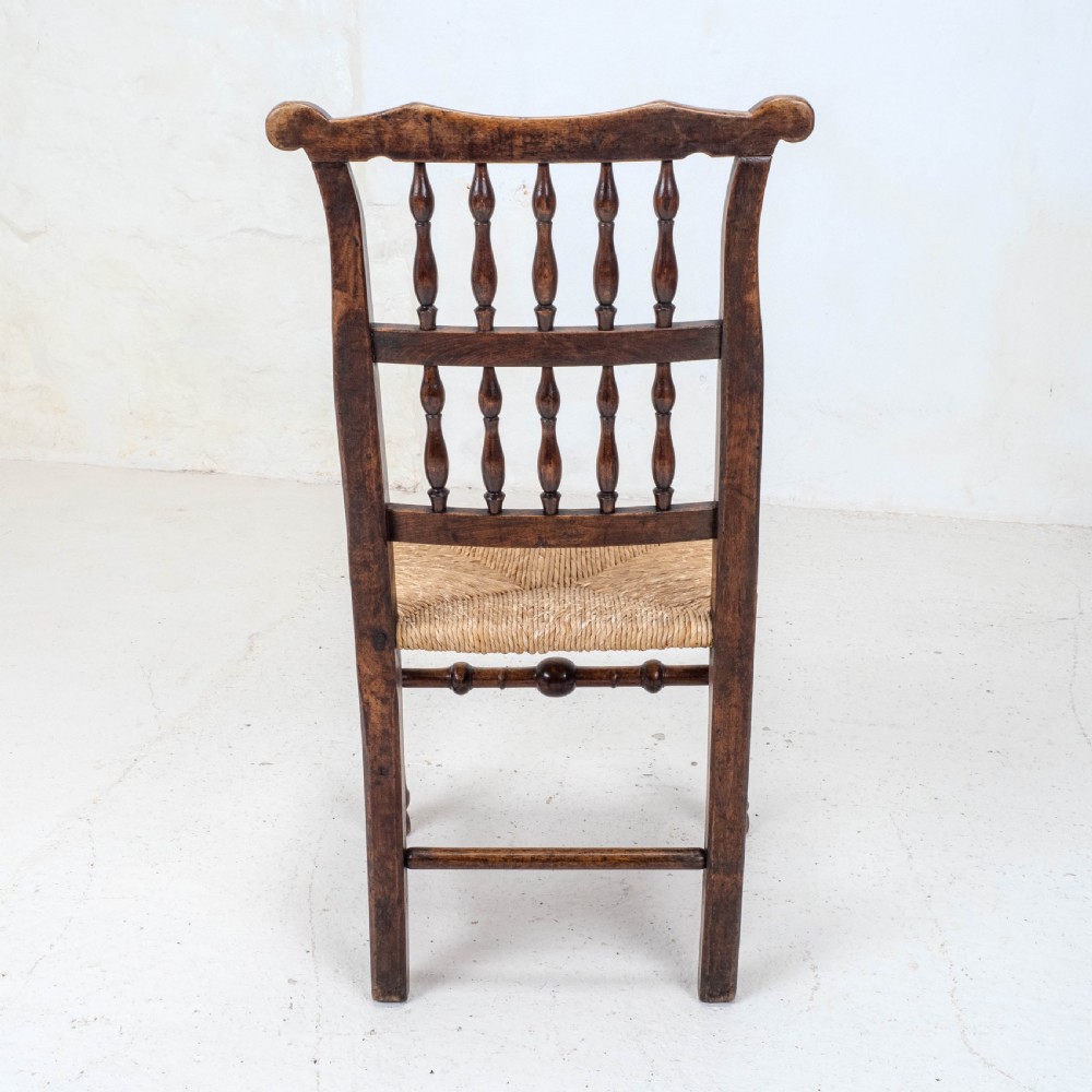 C19th Harlequin Set of 4 Lancashire Country Dining Chairs (Farmhouse Oak Elm Ash) View XVII