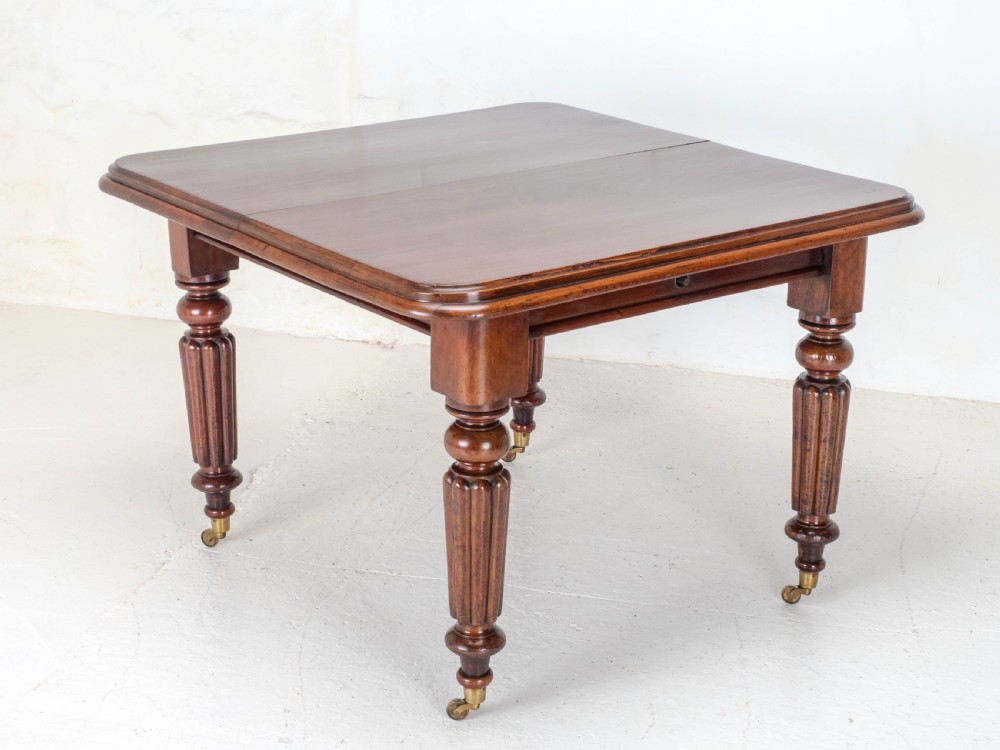 Victorian Small Mahogany Wind-out Extending Dining Table C1870 (Joseph Fitter) View XIV