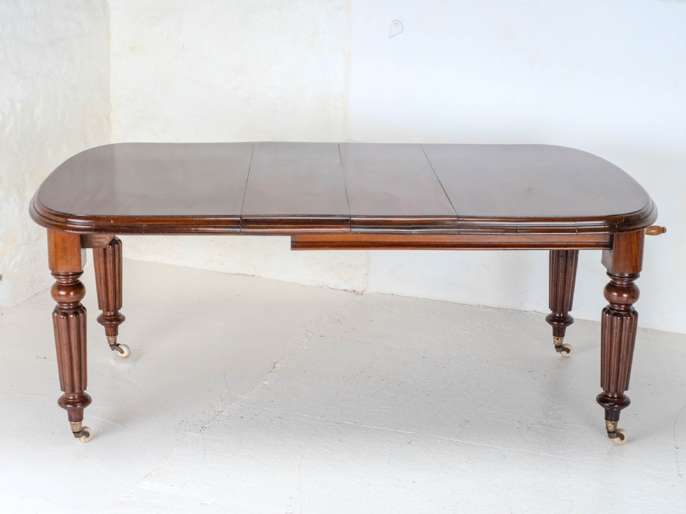 Victorian Small Mahogany D-end Wind-out Extending Dining Table C1870 View IV