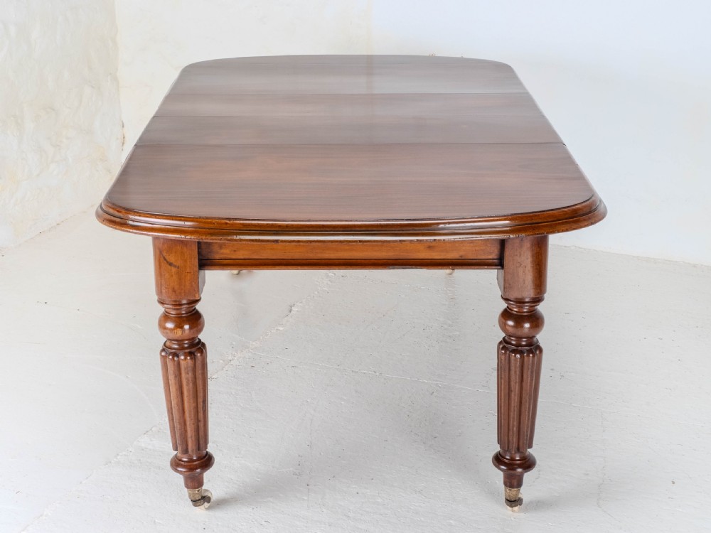 Victorian Small Mahogany D-end Wind-out Extending Dining Table C1870 View VI