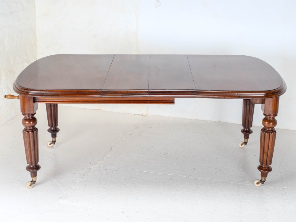 Victorian Small Mahogany D-end Wind-out Extending Dining Table C1870 View VII