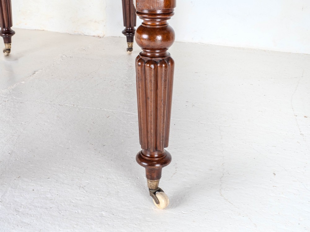 Victorian Small Mahogany D-end Wind-out Extending Dining Table C1870 View XI