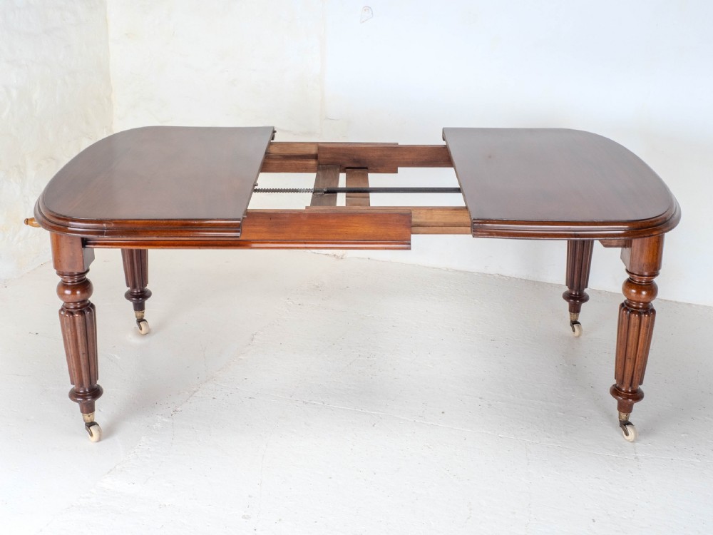 Victorian Small Mahogany D-end Wind-out Extending Dining Table C1870 View XIII