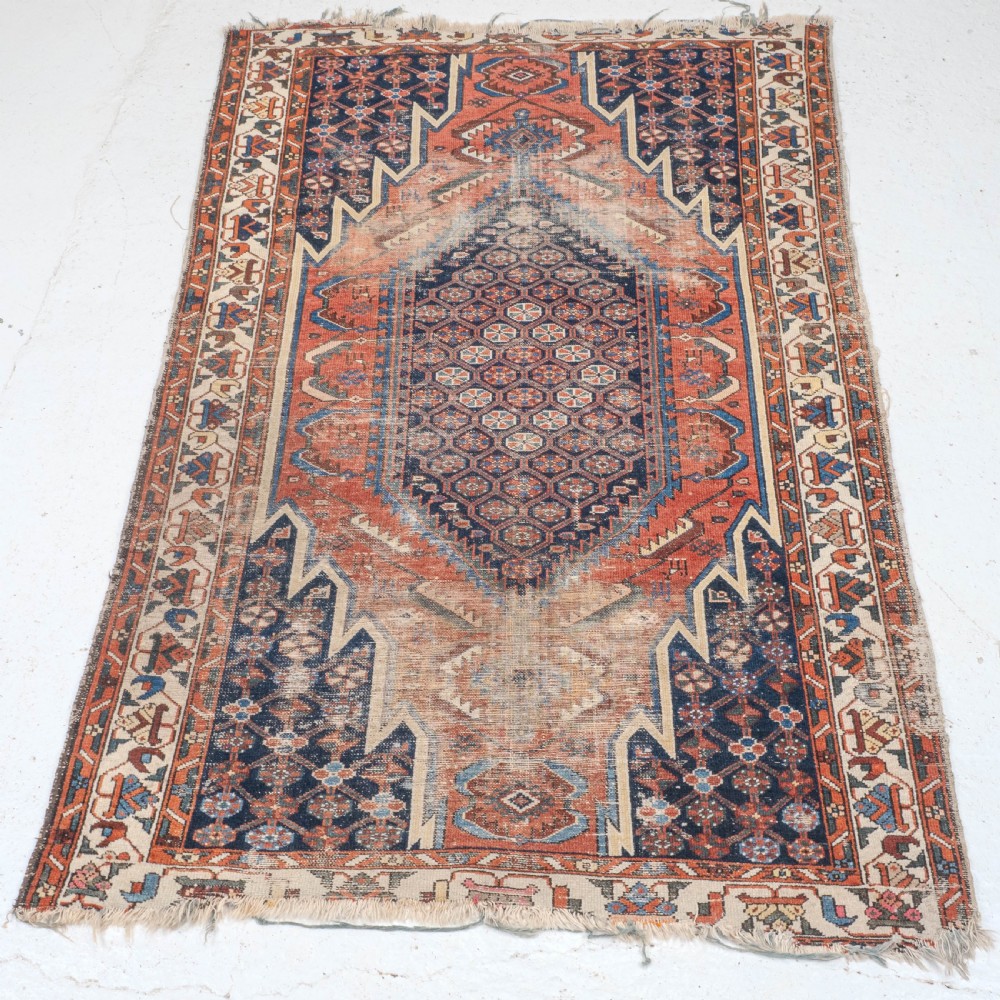 Mazlaghan Persian Rug Late C19th 6'5